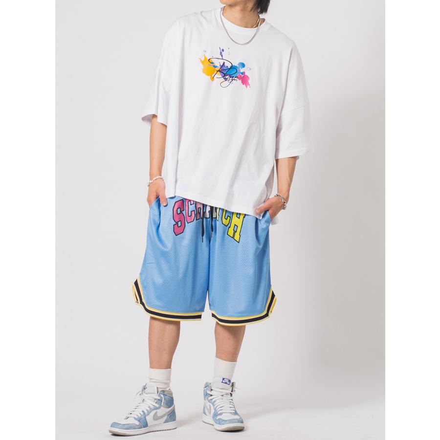 メッシュバスケショーツ メンズ ショートパンツ ワイドパンツ ビッグシルエット オーバーサイズ ストリート系 韓国ファッション 韓国系 RE730 セブンサーティー | RE730 | 11