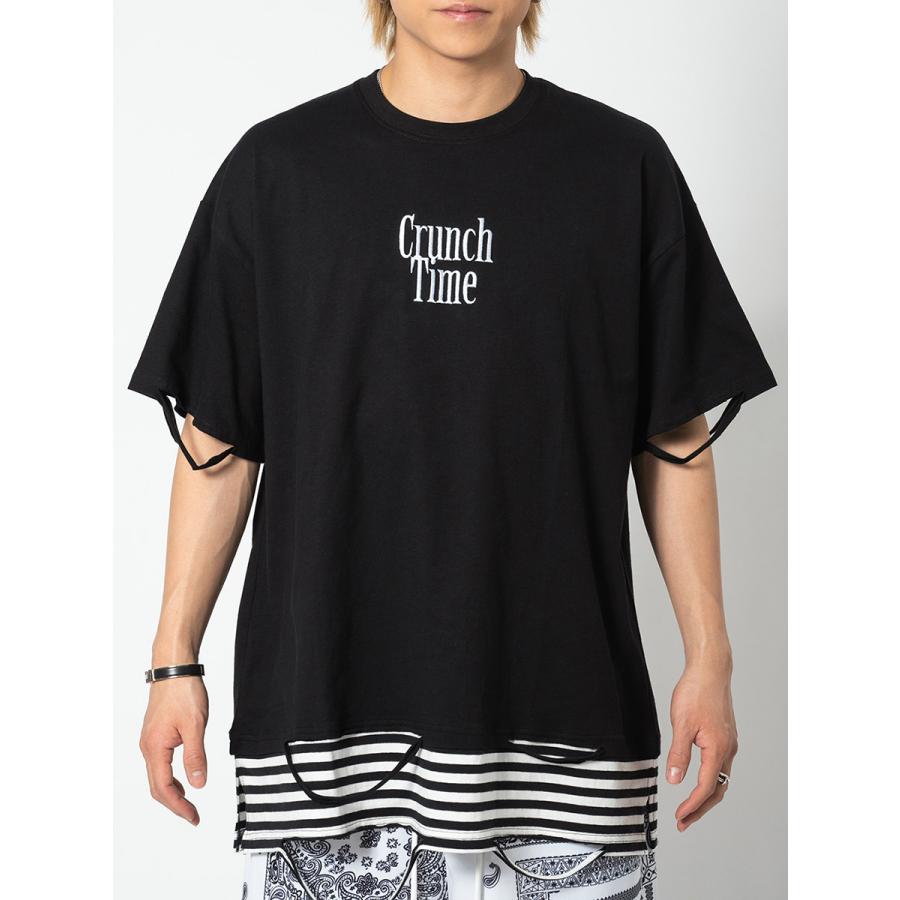 RE730 ビッグシルエットボーダーレイヤードTシャツ メンズ ビッグ