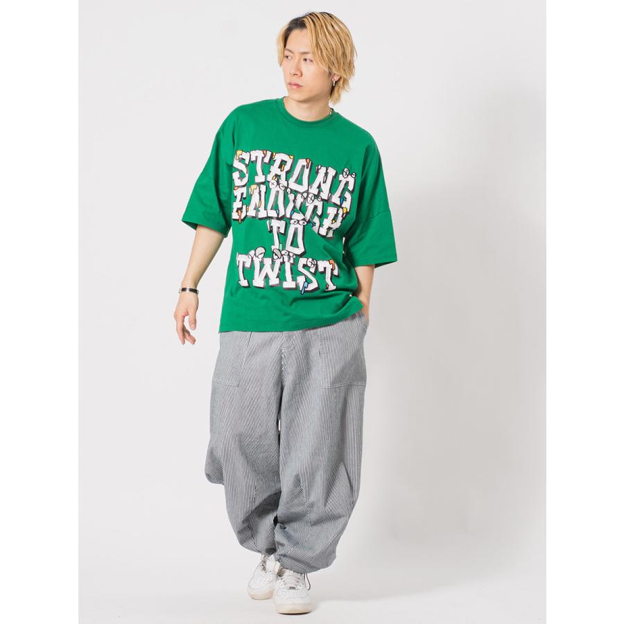 ビッグシルエットロゴプリントドルマンTシャツ メンズ ビッグシルエット オーバーサイズ ストリート系 韓国ファッション 韓国系 RE730 セブンサーティー | RE730 | 15