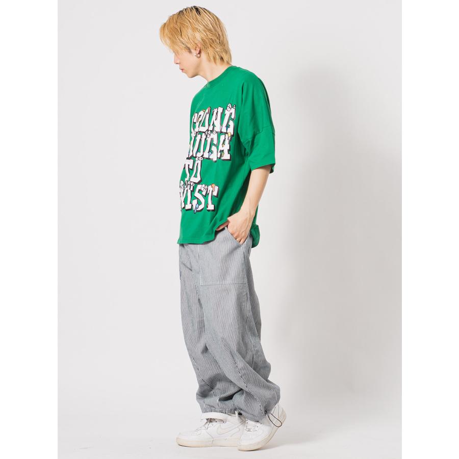 ビッグシルエットロゴプリントドルマンTシャツ メンズ ビッグシルエット オーバーサイズ ストリート系 韓国ファッション 韓国系 RE730 セブンサーティー | RE730 | 16