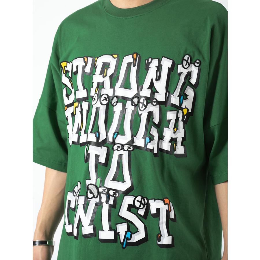 ビッグシルエットロゴプリントドルマンTシャツ メンズ ビッグシルエット オーバーサイズ ストリート系 韓国ファッション 韓国系 RE730 セブンサーティー | RE730 | 22