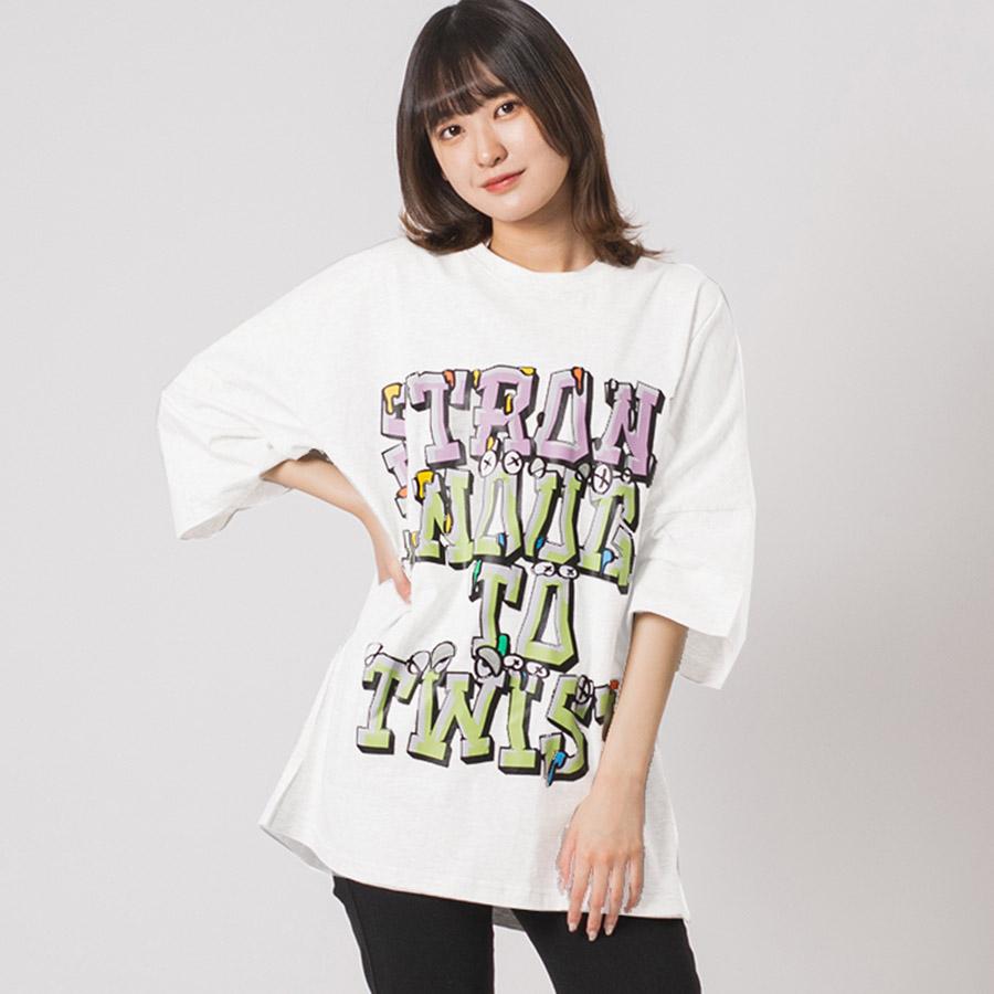 ビッグシルエットロゴプリントドルマンTシャツ メンズ ビッグシルエット オーバーサイズ ストリート系 韓国ファッション 韓国系 RE730 セブンサーティー | RE730 | 05