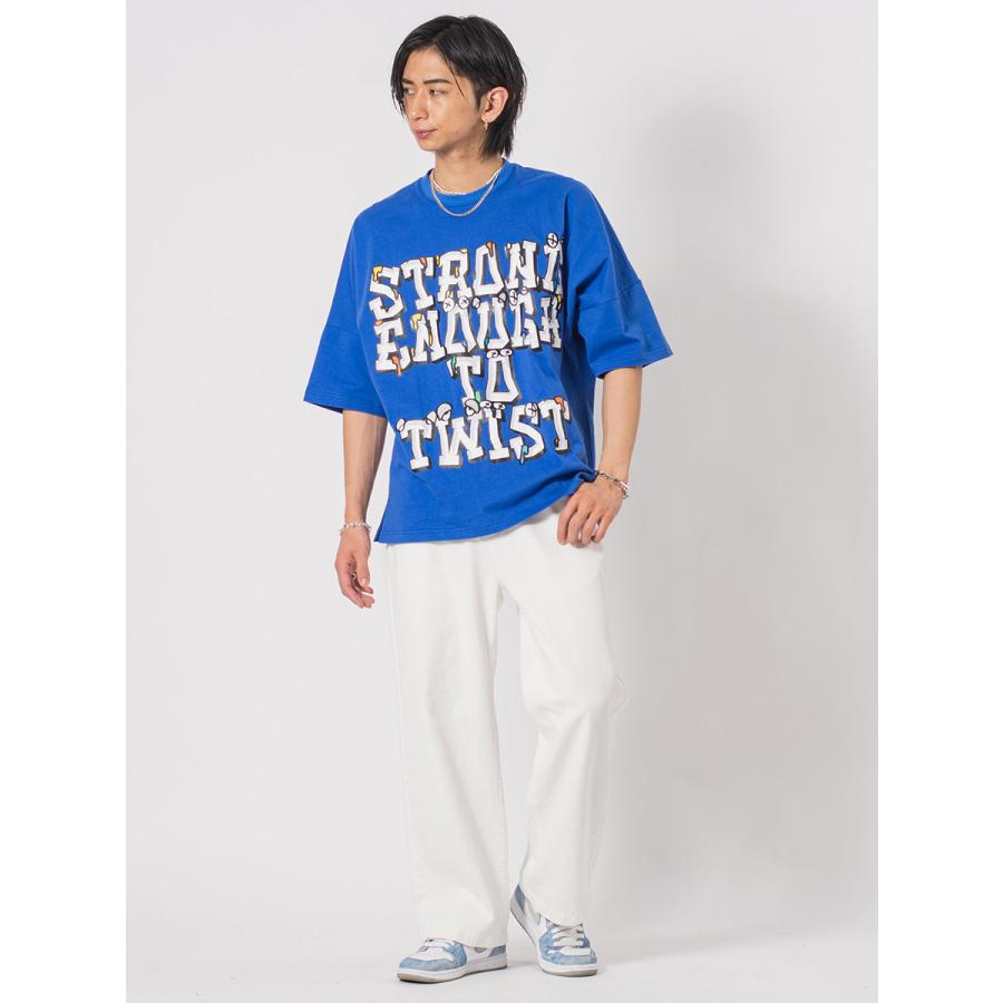 ビッグシルエットロゴプリントドルマンTシャツ メンズ ビッグシルエット オーバーサイズ ストリート系 韓国ファッション 韓国系 RE730 セブンサーティー | RE730 | 12