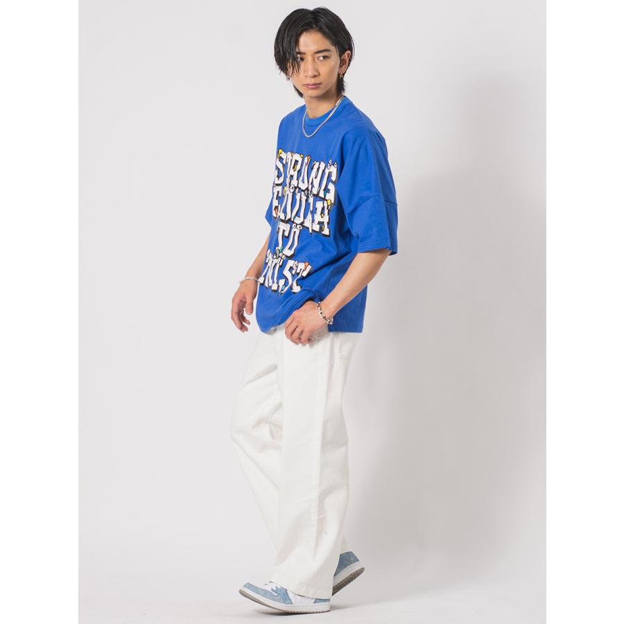 ビッグシルエットロゴプリントドルマンTシャツ メンズ ビッグシルエット オーバーサイズ ストリート系 韓国ファッション 韓国系 RE730 セブンサーティー | RE730 | 13