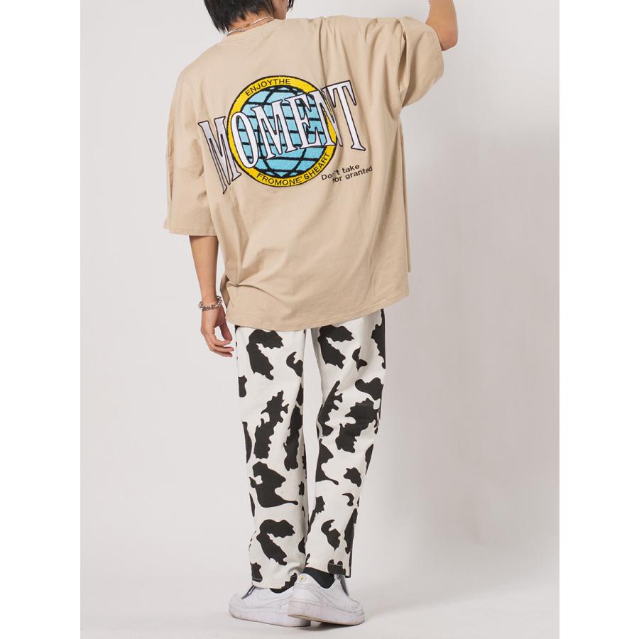 MOMENTサガラ刺繍モンスターシルエットTシャツ メンズ ビッグシルエット オーバーサイズ ストリート系 韓国ファッション 韓国系 RE730 セブンサーティー | RE730 | 14