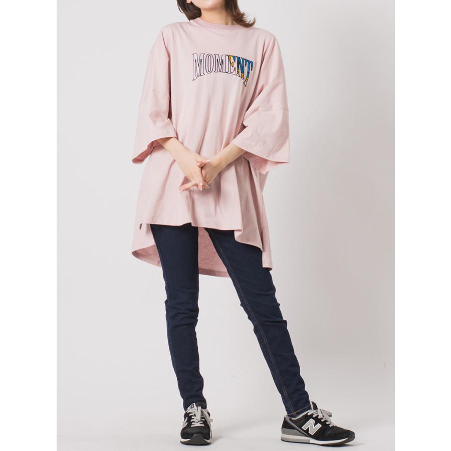 MOMENTサガラ刺繍モンスターシルエットTシャツ メンズ ビッグシルエット オーバーサイズ ストリート系 韓国ファッション 韓国系 RE730 セブンサーティー | RE730 | 15