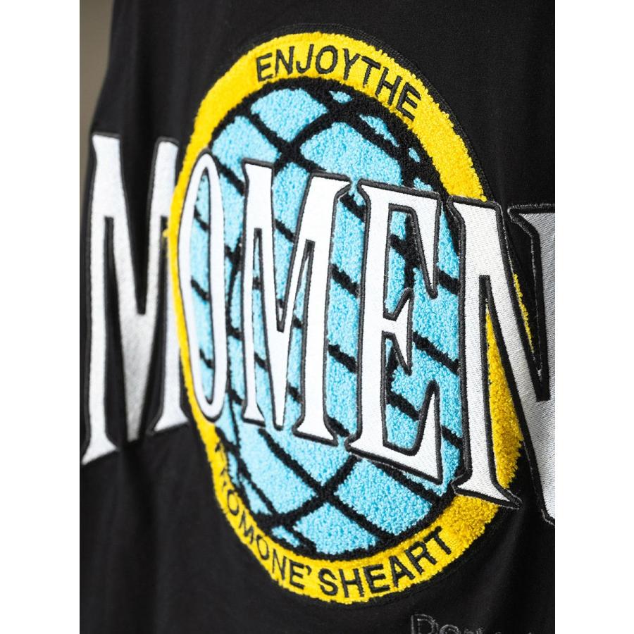 MOMENTサガラ刺繍モンスターシルエットTシャツ メンズ ビッグシルエット オーバーサイズ ストリート系 韓国ファッション 韓国系 RE730 セブンサーティー | RE730 | 23