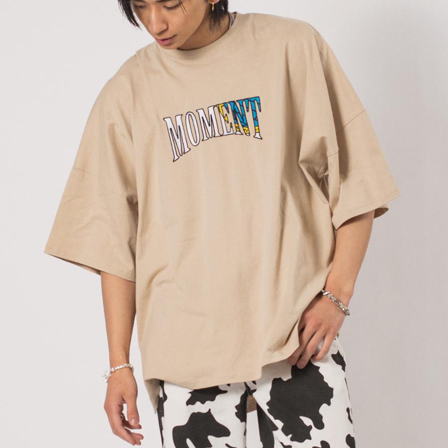 MOMENTサガラ刺繍モンスターシルエットTシャツ メンズ ビッグシルエット オーバーサイズ ストリート系 韓国ファッション 韓国系 RE730 セブンサーティー | RE730 | 06