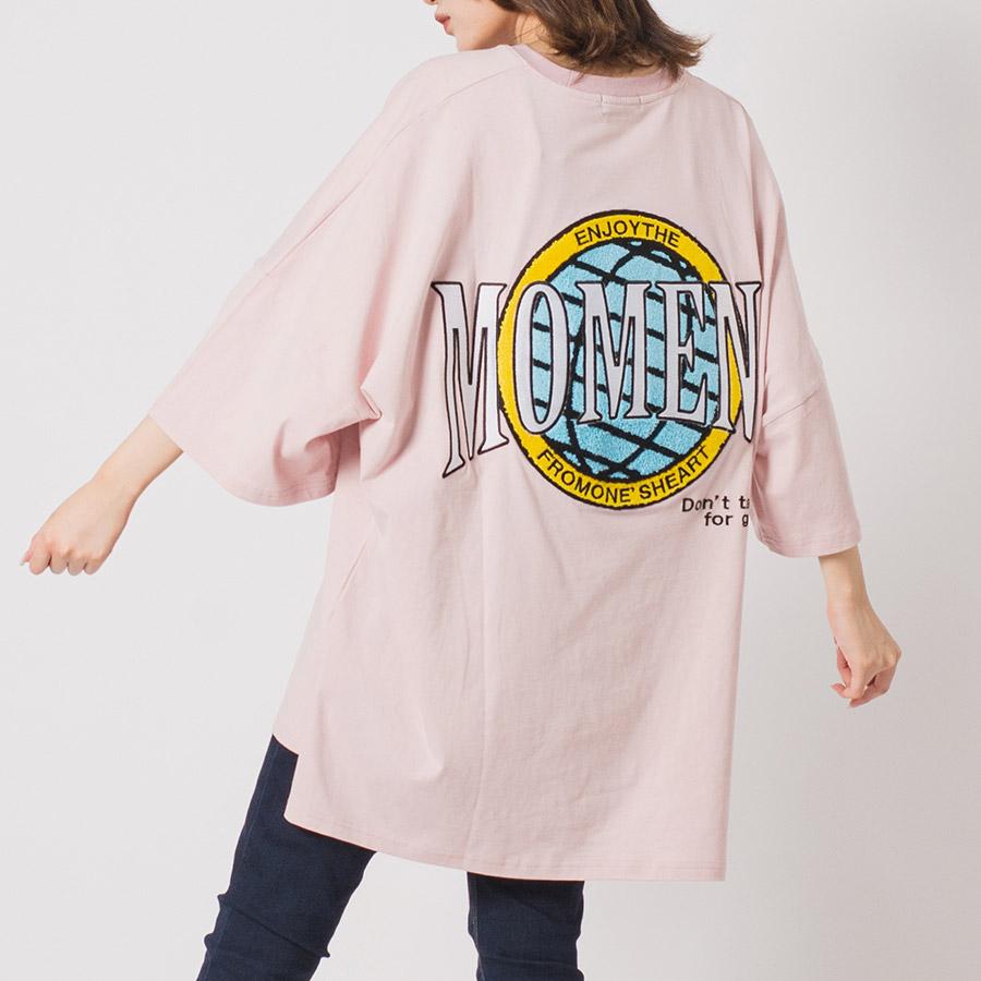 MOMENTサガラ刺繍モンスターシルエットTシャツ メンズ ビッグシルエット オーバーサイズ ストリート系 韓国ファッション 韓国系 RE730 セブンサーティー | RE730 | 07