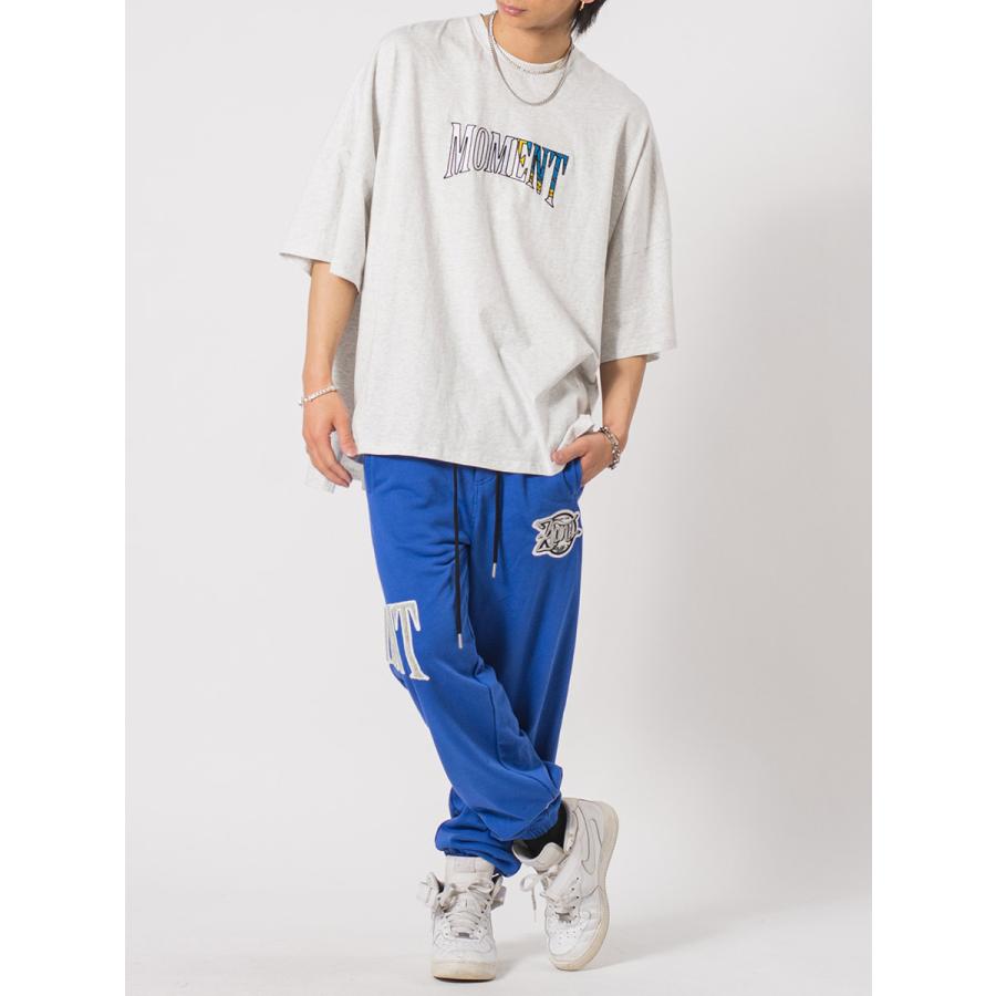MOMENTサガラ刺繍モンスターシルエットTシャツ メンズ ビッグシルエット オーバーサイズ ストリート系 韓国ファッション 韓国系 RE730 セブンサーティー | RE730 | 09