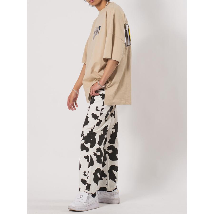 MOMENTサガラ刺繍モンスターシルエットTシャツ メンズ ビッグシルエット オーバーサイズ ストリート系 韓国ファッション 韓国系 RE730 セブンサーティー | RE730 | 13