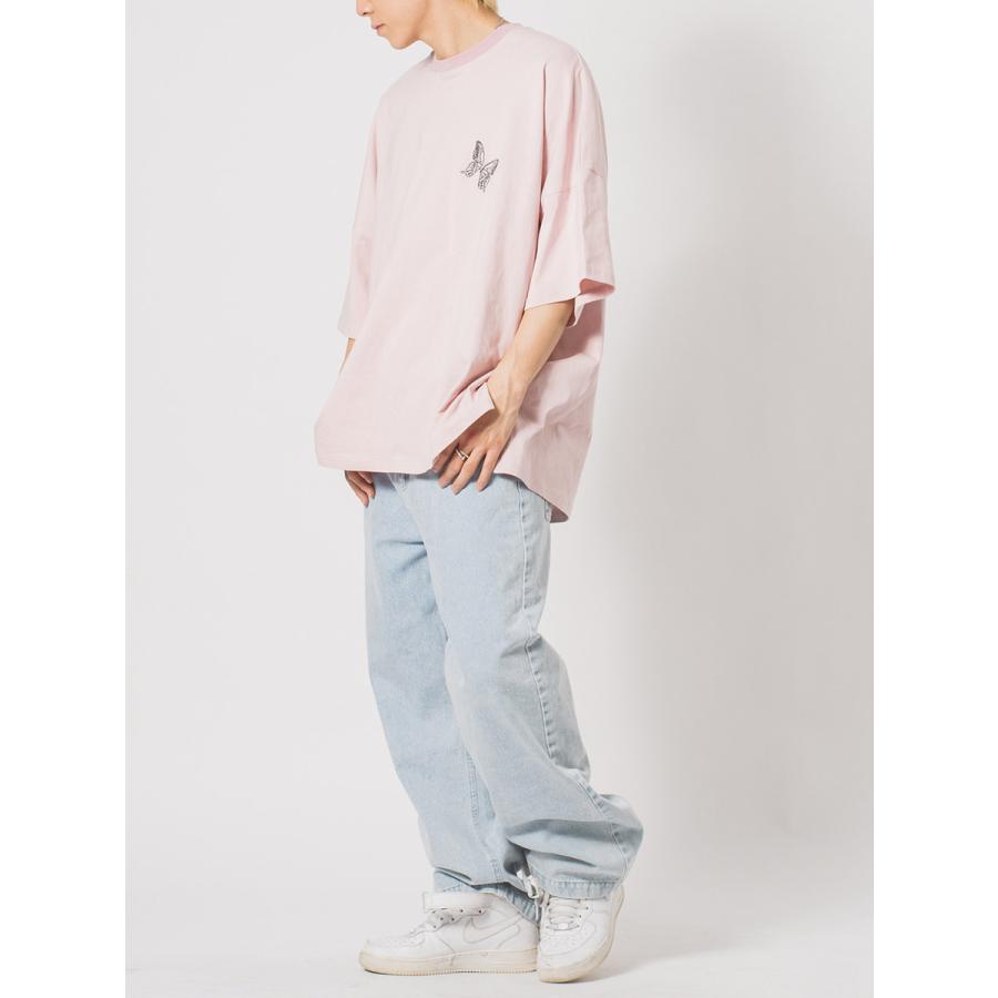 バタフライ刺繍モンスターシルエットTシャツ メンズ ビッグシルエット オーバーサイズ ストリート系 韓国ファッション 韓国系 RE730 セブンサーティー | RE730 | 13
