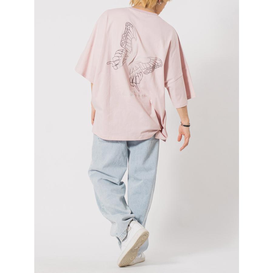 バタフライ刺繍モンスターシルエットTシャツ メンズ ビッグシルエット オーバーサイズ ストリート系 韓国ファッション 韓国系 RE730 セブンサーティー | RE730 | 14