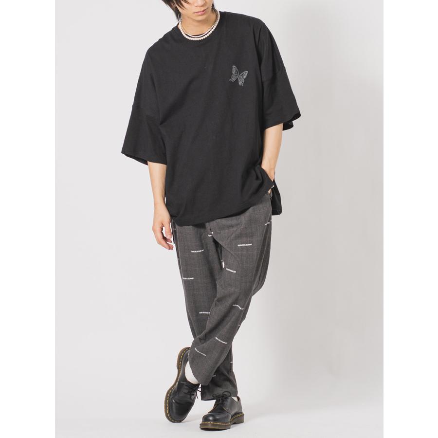バタフライ刺繍モンスターシルエットTシャツ メンズ ビッグシルエット オーバーサイズ ストリート系 韓国ファッション 韓国系 RE730 セブンサーティー | RE730 | 15