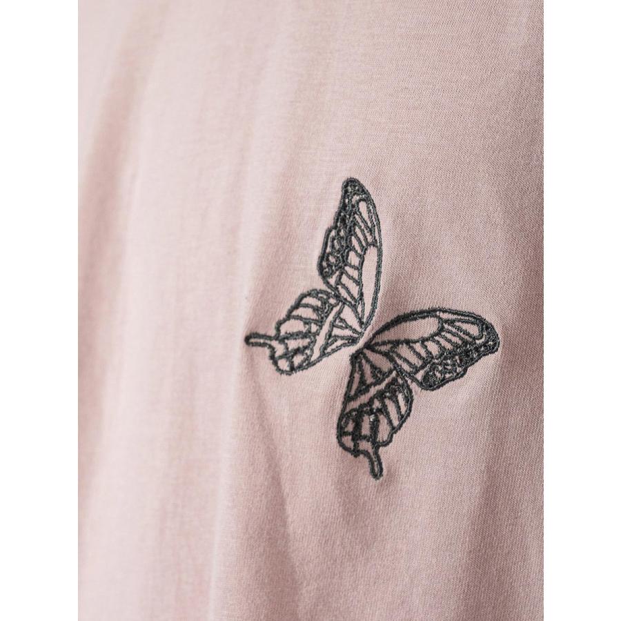 バタフライ刺繍モンスターシルエットTシャツ メンズ ビッグシルエット オーバーサイズ ストリート系 韓国ファッション 韓国系 RE730 セブンサーティー | RE730 | 20