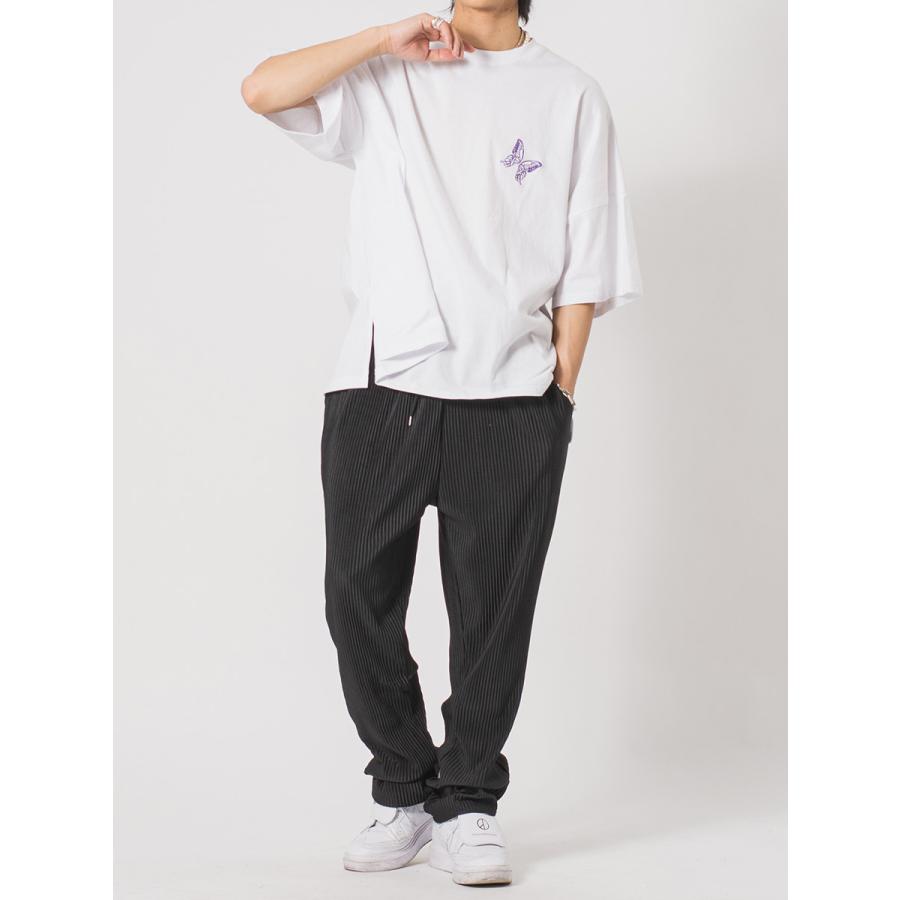 バタフライ刺繍モンスターシルエットTシャツ メンズ ビッグシルエット オーバーサイズ ストリート系 韓国ファッション 韓国系 RE730 セブンサーティー | RE730 | 08