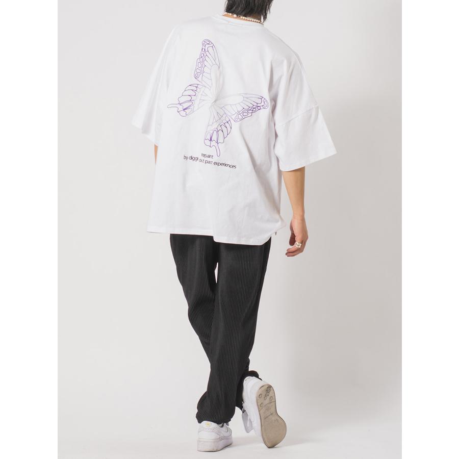 バタフライ刺繍モンスターシルエットTシャツ メンズ ビッグシルエット オーバーサイズ ストリート系 韓国ファッション 韓国系 RE730 セブンサーティー | RE730 | 10