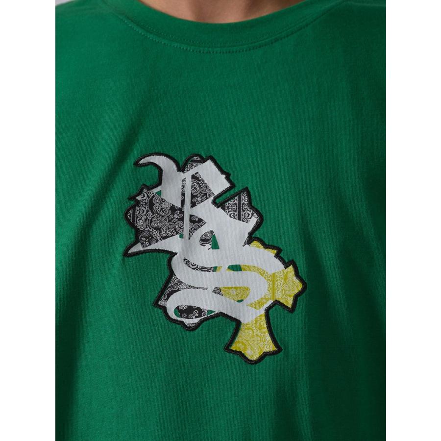 クロスアップリケモンスターシルエットTシャツ メンズ ビッグシルエット オーバーサイズ ストリート系 韓国ファッション 韓国系 RE730 セブンサーティー | RE730 | 20
