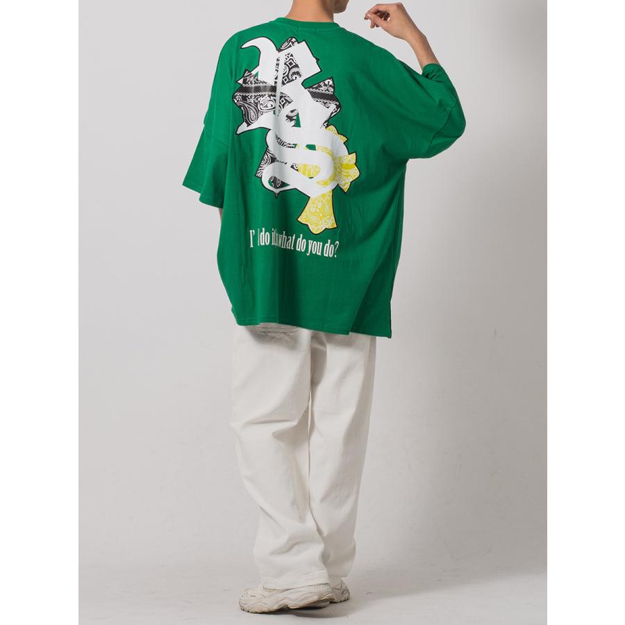 クロスアップリケモンスターシルエットTシャツ メンズ ビッグシルエット オーバーサイズ ストリート系 韓国ファッション 韓国系 RE730 セブンサーティー | RE730 | 12
