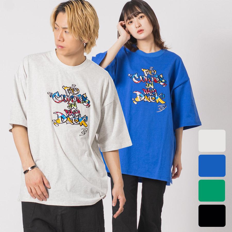 ロゴ刺繍ビッグTシャツ メンズ ビッグシルエット オーバーサイズ ストリート系 韓国ファッション 韓国系 RE730 セブンサーティー | RE730