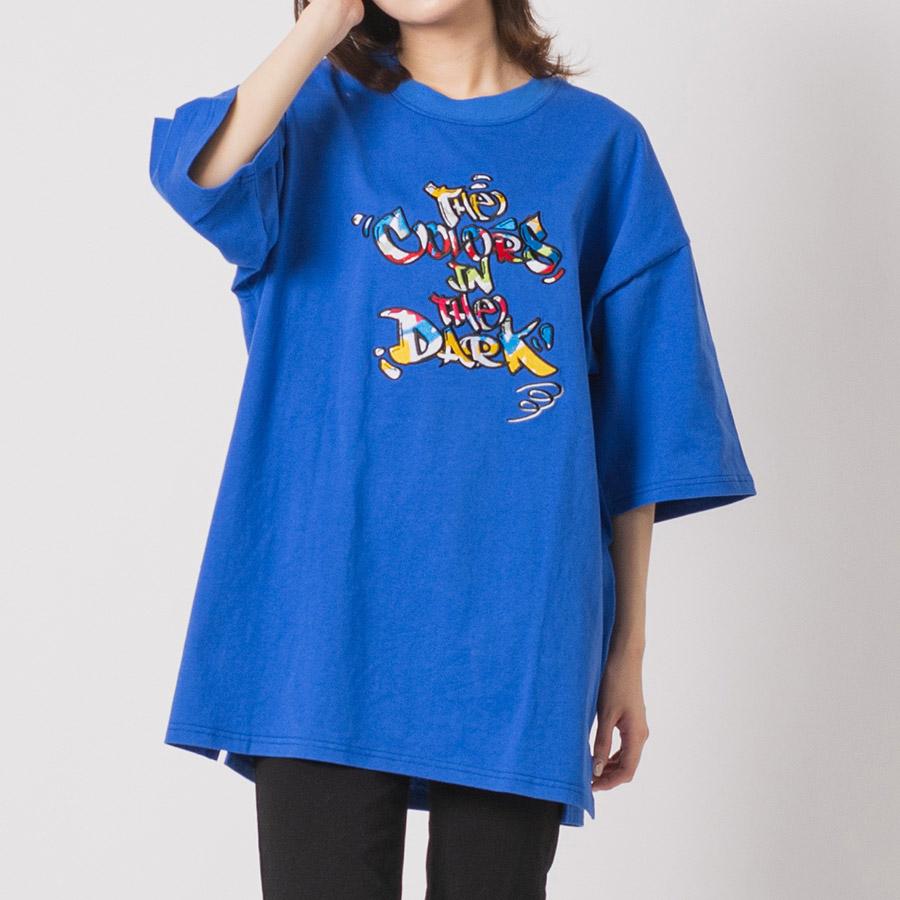 ロゴ刺繍ビッグTシャツ メンズ ビッグシルエット オーバーサイズ ストリート系 韓国ファッション 韓国系 RE730 セブンサーティー | RE730 | 06