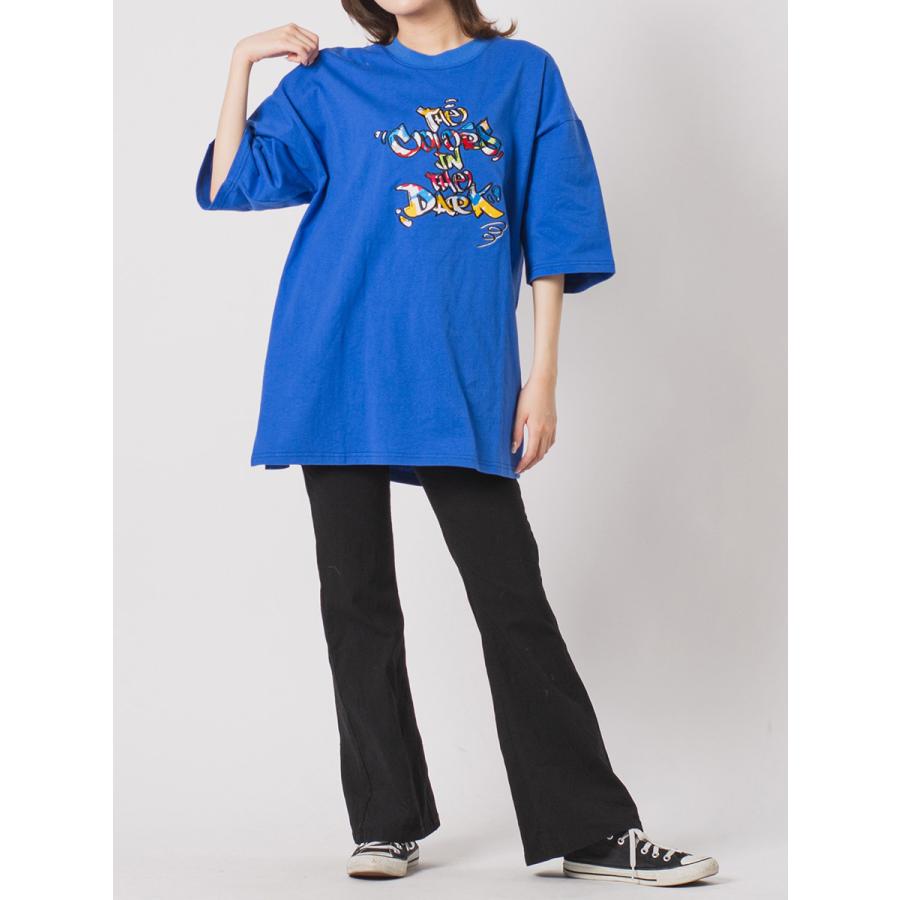 ロゴ刺繍ビッグTシャツ メンズ ビッグシルエット オーバーサイズ ストリート系 韓国ファッション 韓国系 RE730 セブンサーティー | RE730 | 12