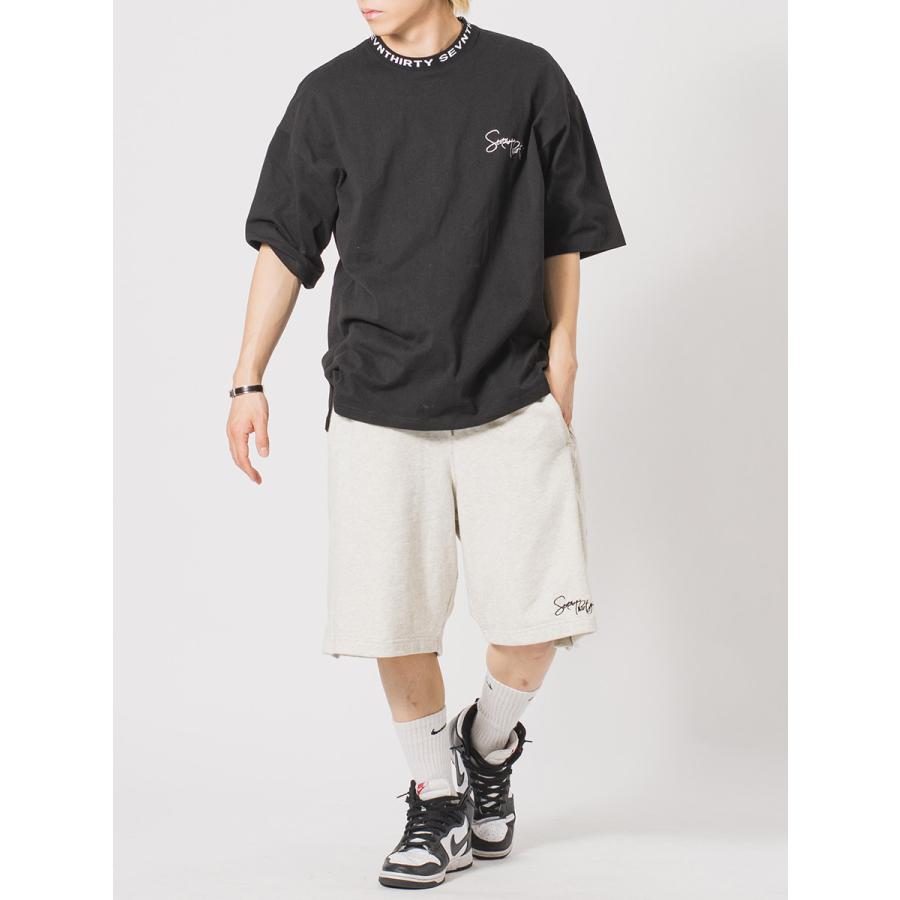 ジャガードリブデザインビッグTシャツ メンズ ビッグシルエット オーバーサイズ ストリート系 韓国ファッション 韓国系 RE730 セブンサーティー | RE730 | 15