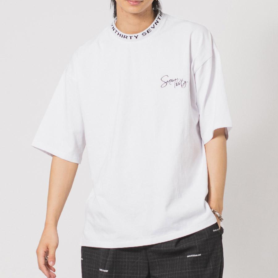 ジャガードリブデザインビッグTシャツ メンズ ビッグシルエット オーバーサイズ ストリート系 韓国ファッション 韓国系 RE730 セブンサーティー | RE730 | 04