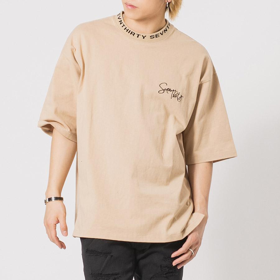 ジャガードリブデザインビッグTシャツ メンズ ビッグシルエット オーバーサイズ ストリート系 韓国ファッション 韓国系 RE730 セブンサーティー | RE730 | 05