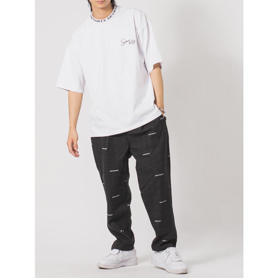 ジャガードリブデザインビッグTシャツ メンズ ビッグシルエット オーバーサイズ ストリート系 韓国ファッション 韓国系 RE730 セブンサーティー | RE730 | 07
