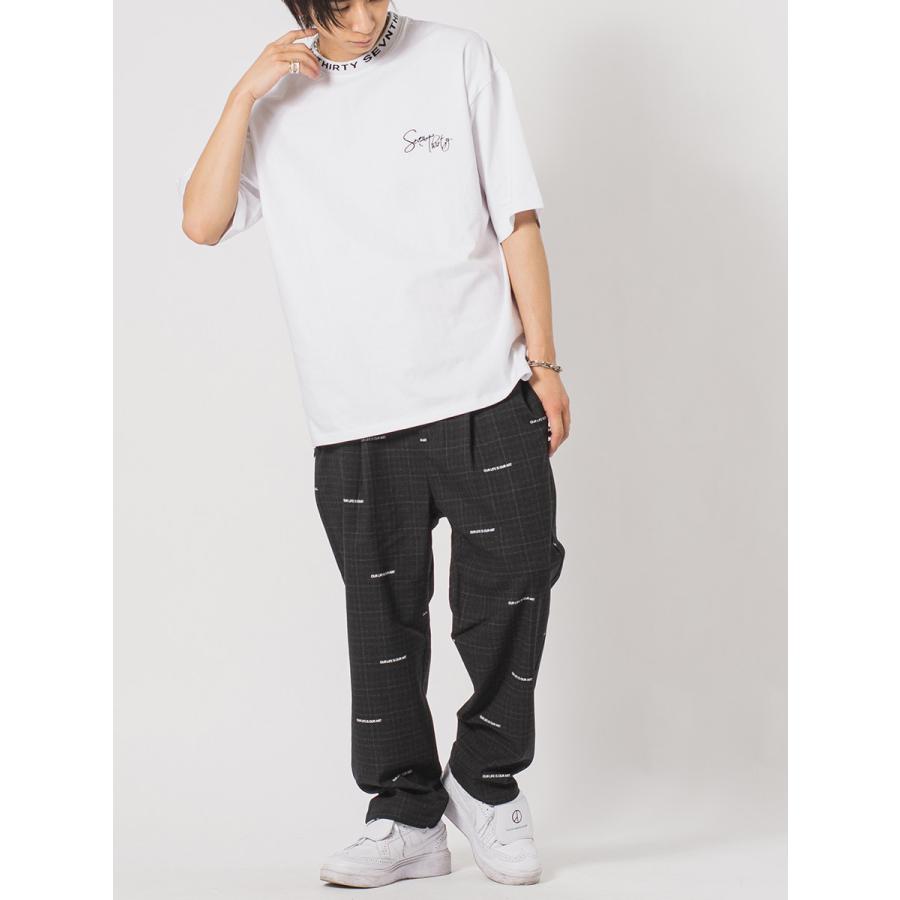 ジャガードリブデザインビッグTシャツ メンズ ビッグシルエット オーバーサイズ ストリート系 韓国ファッション 韓国系 RE730 セブンサーティー | RE730 | 08