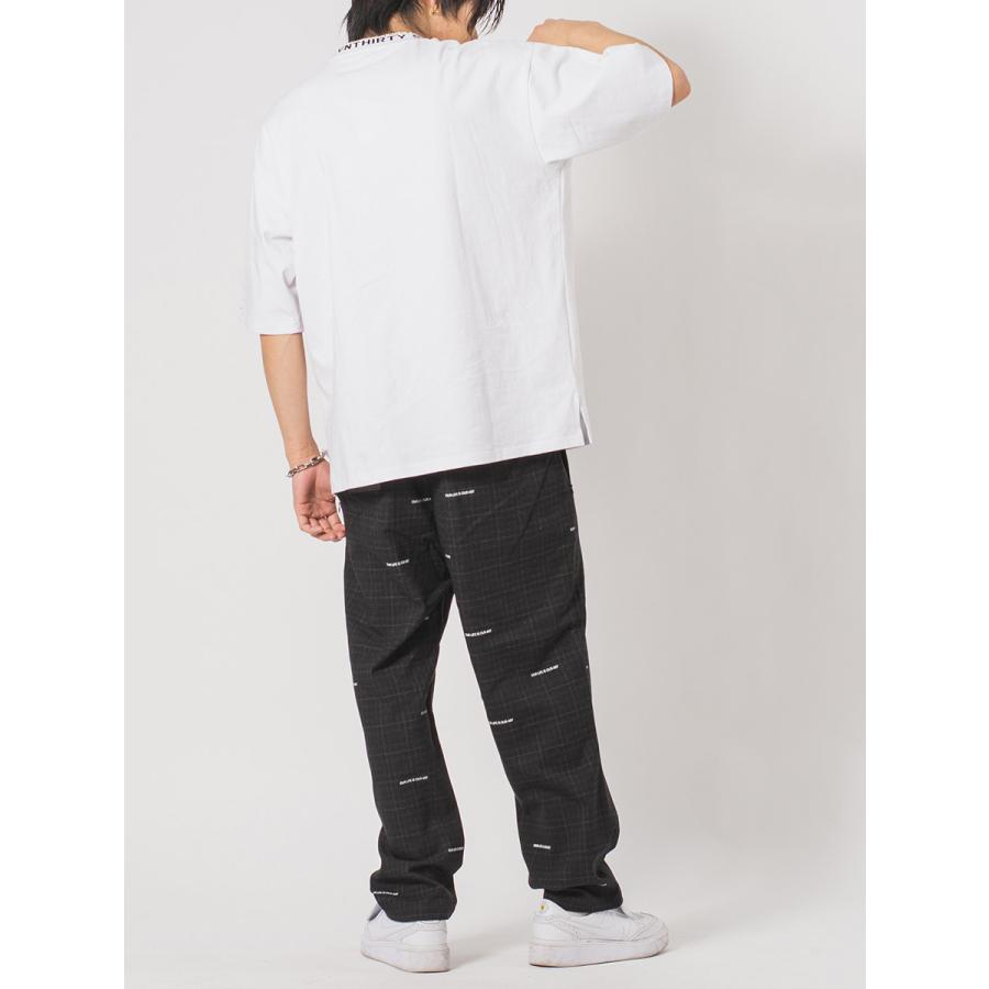 ジャガードリブデザインビッグTシャツ メンズ ビッグシルエット オーバーサイズ ストリート系 韓国ファッション 韓国系 RE730 セブンサーティー | RE730 | 10