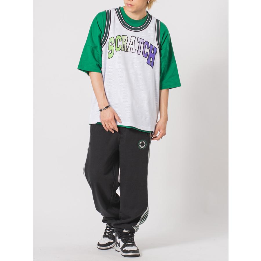 裏毛ラインストレートパンツ メンズ ワイドパンツ ビッグシルエット オーバーサイズ ストリート系 韓国ファッション 韓国系 RE730 セブンサーティー | RE730 | 14