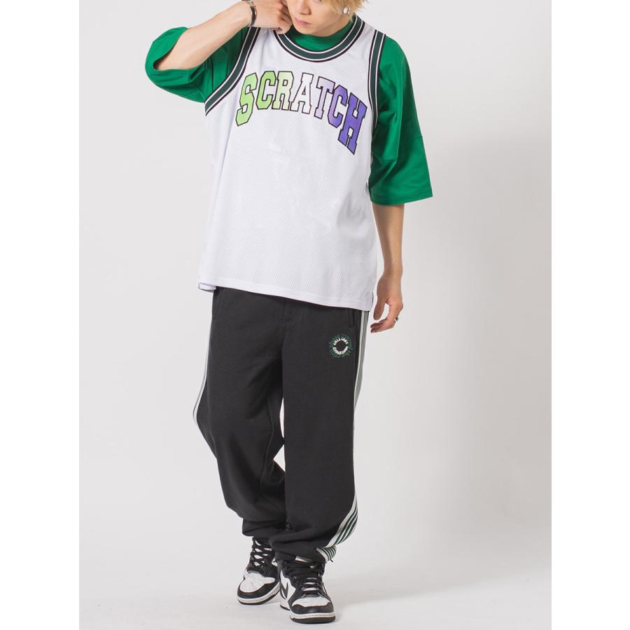 裏毛ラインストレートパンツ メンズ ワイドパンツ ビッグシルエット オーバーサイズ ストリート系 韓国ファッション 韓国系 RE730 セブンサーティー | RE730 | 15