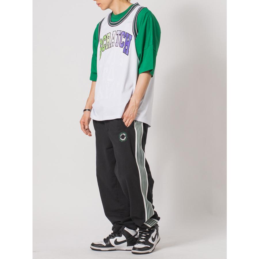 裏毛ラインストレートパンツ メンズ ワイドパンツ ビッグシルエット オーバーサイズ ストリート系 韓国ファッション 韓国系 RE730 セブンサーティー | RE730 | 16