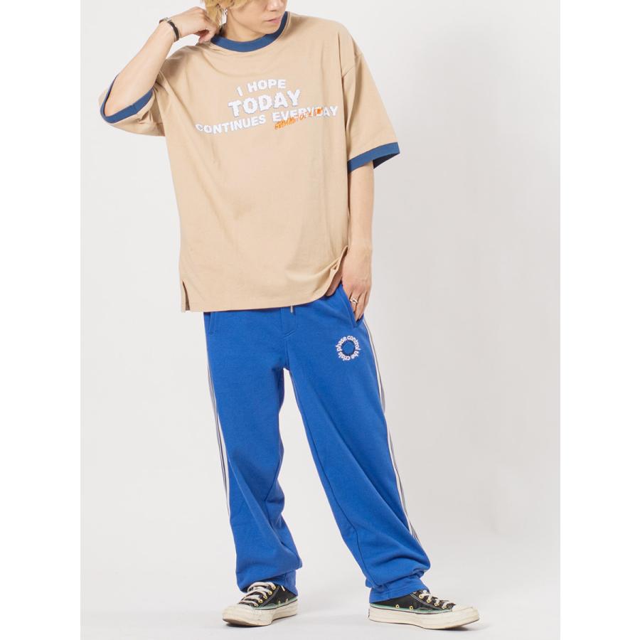 裏毛ラインストレートパンツ メンズ ワイドパンツ ビッグシルエット オーバーサイズ ストリート系 韓国ファッション 韓国系 RE730 セブンサーティー | RE730 | 10