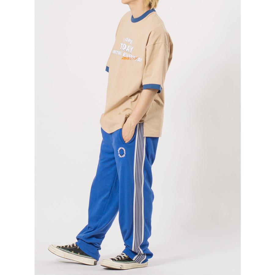 裏毛ラインストレートパンツ メンズ ワイドパンツ ビッグシルエット オーバーサイズ ストリート系 韓国ファッション 韓国系 RE730 セブンサーティー | RE730 | 12