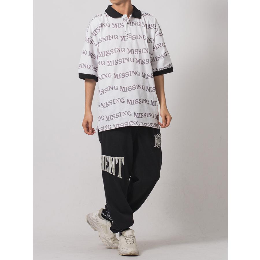 サガラ刺繍スウェットパンツ メンズ ワイドパンツ ビッグシルエット オーバーサイズ ストリート系 韓国ファッション 韓国系 RE730 セブンサーティー | RE730 | 17