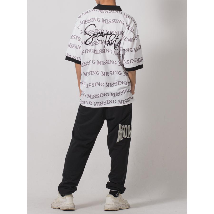 サガラ刺繍スウェットパンツ メンズ ワイドパンツ ビッグシルエット オーバーサイズ ストリート系 韓国ファッション 韓国系 RE730 セブンサーティー | RE730 | 18