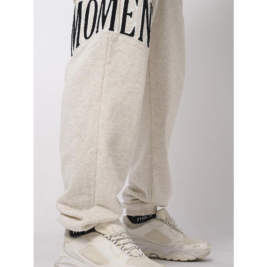 サガラ刺繍スウェットパンツ メンズ ワイドパンツ ビッグシルエット オーバーサイズ ストリート系 韓国ファッション 韓国系 RE730 セブンサーティー | RE730 | 22