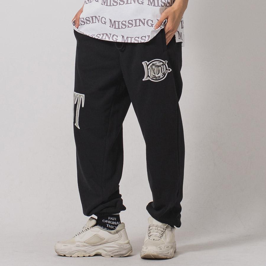 サガラ刺繍スウェットパンツ メンズ ワイドパンツ ビッグシルエット オーバーサイズ ストリート系 韓国ファッション 韓国系 RE730 セブンサーティー | RE730 | 08