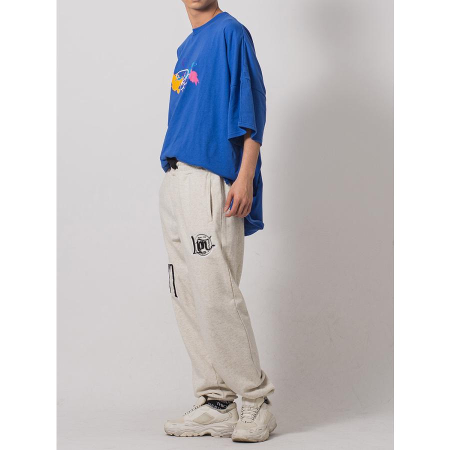 サガラ刺繍スウェットパンツ メンズ ワイドパンツ ビッグシルエット オーバーサイズ ストリート系 韓国ファッション 韓国系 RE730 セブンサーティー | RE730 | 10