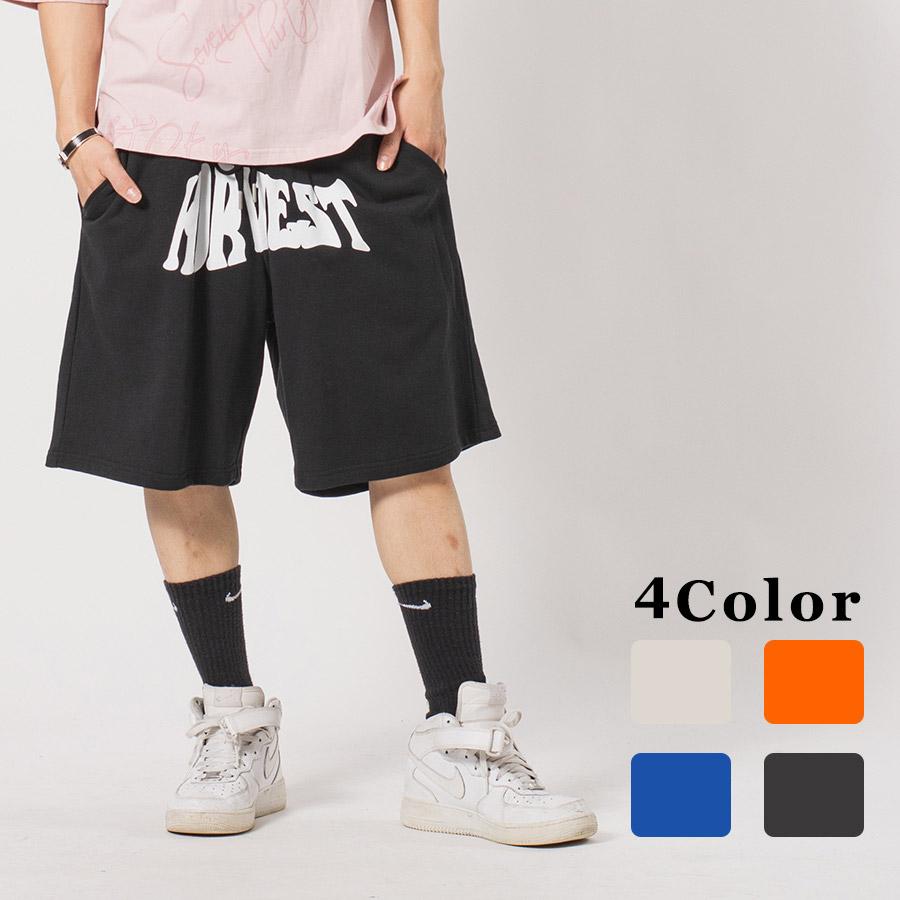 裏毛プリントジムショーツ メンズ ワイドパンツ ビッグシルエット オーバーサイズ ストリート系 韓国ファッション 韓国系 RE730 セブンサーティー | RE730