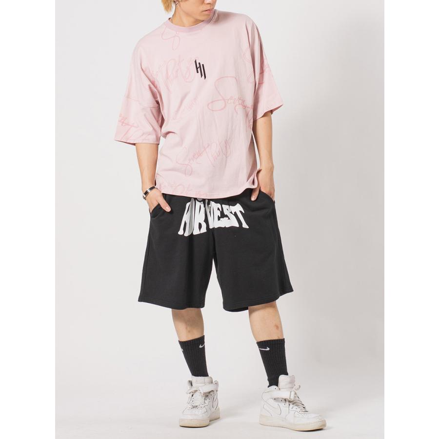 裏毛プリントジムショーツ メンズ ワイドパンツ ビッグシルエット オーバーサイズ ストリート系 韓国ファッション 韓国系 RE730 セブンサーティー | RE730 | 18