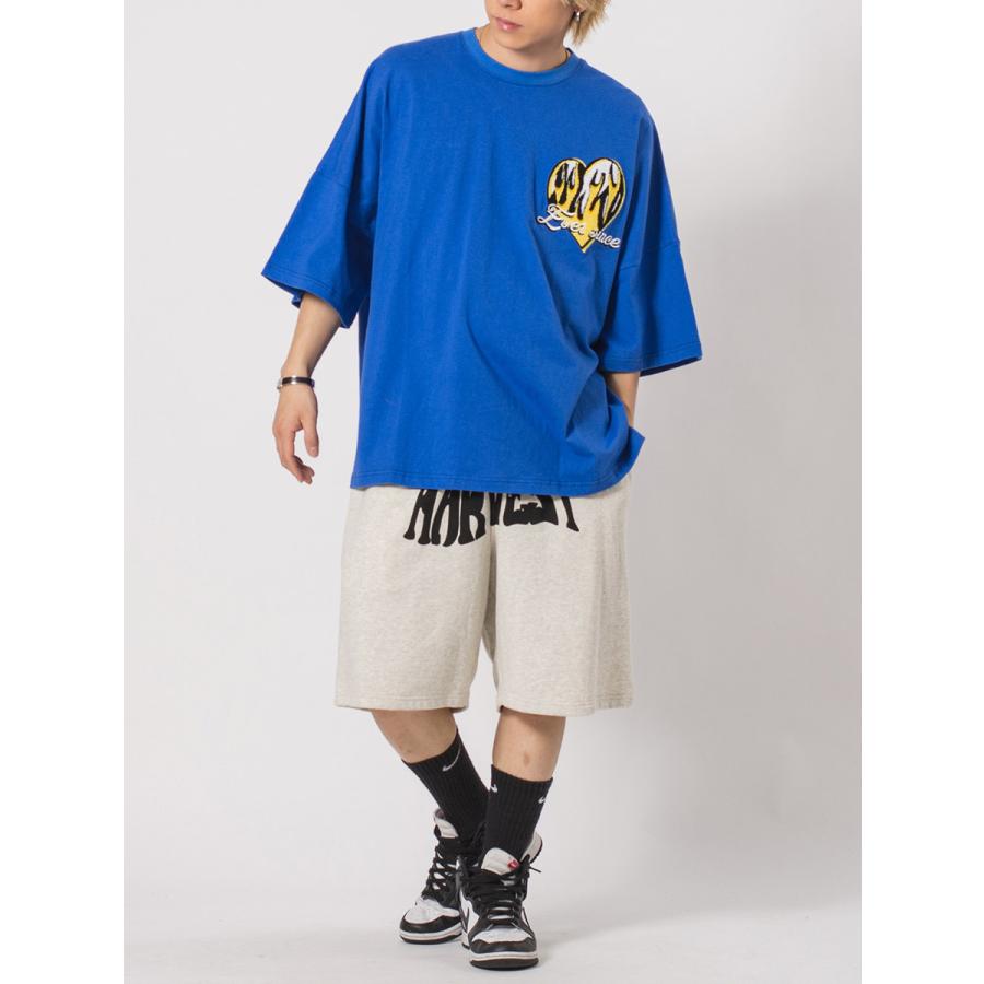 裏毛プリントジムショーツ メンズ ワイドパンツ ビッグシルエット オーバーサイズ ストリート系 韓国ファッション 韓国系 RE730 セブンサーティー | RE730 | 09