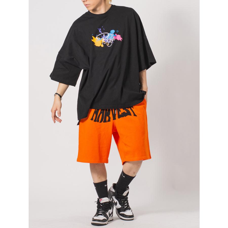 裏毛プリントジムショーツ メンズ ワイドパンツ ビッグシルエット オーバーサイズ ストリート系 韓国ファッション 韓国系 RE730 セブンサーティー | RE730 | 12