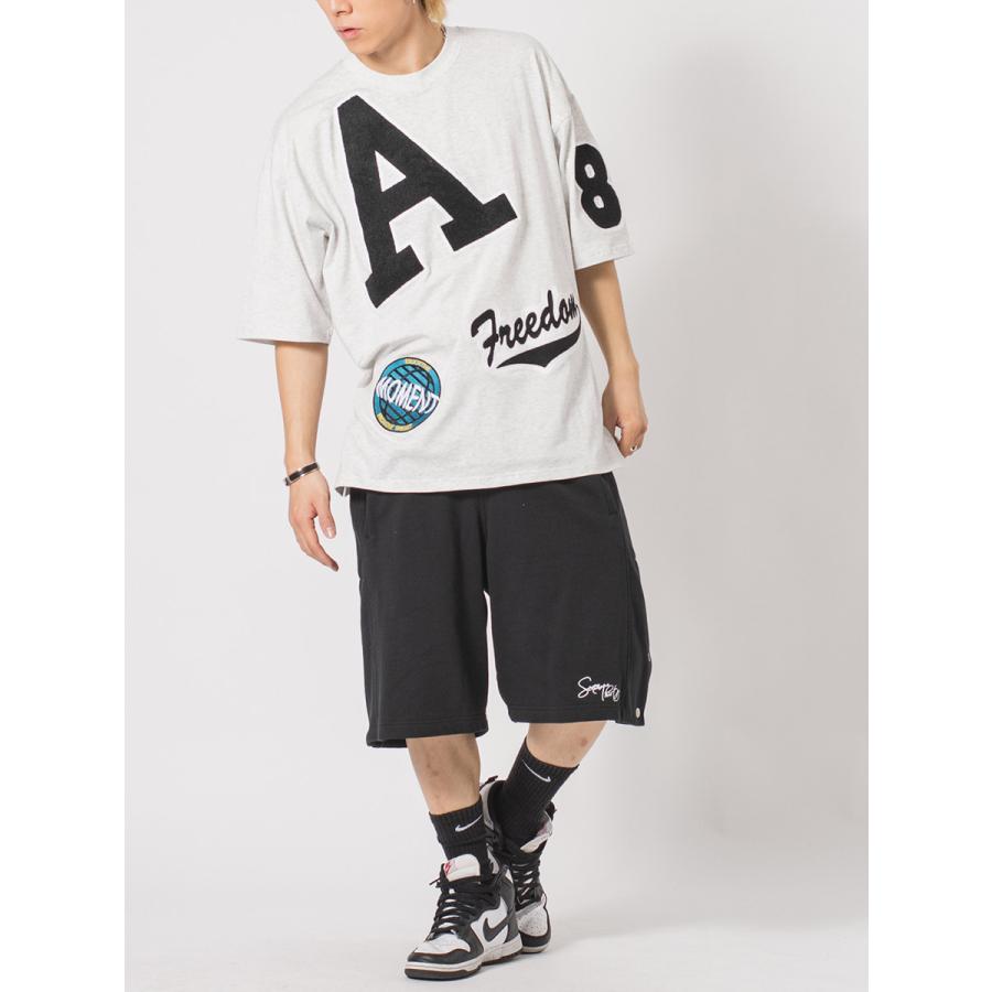 裏毛サイドスナップジムショーツ メンズ ショートパンツ ワイドパンツ ビッグシルエット ストリート系 韓国ファッション 韓国系 RE730 セブンサーティー | RE730 | 18