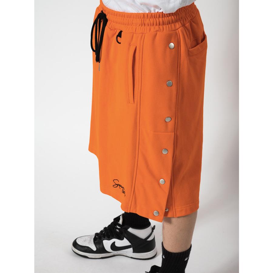 裏毛サイドスナップジムショーツ メンズ ショートパンツ ワイドパンツ ビッグシルエット ストリート系 韓国ファッション 韓国系 RE730 セブンサーティー | RE730 | 22