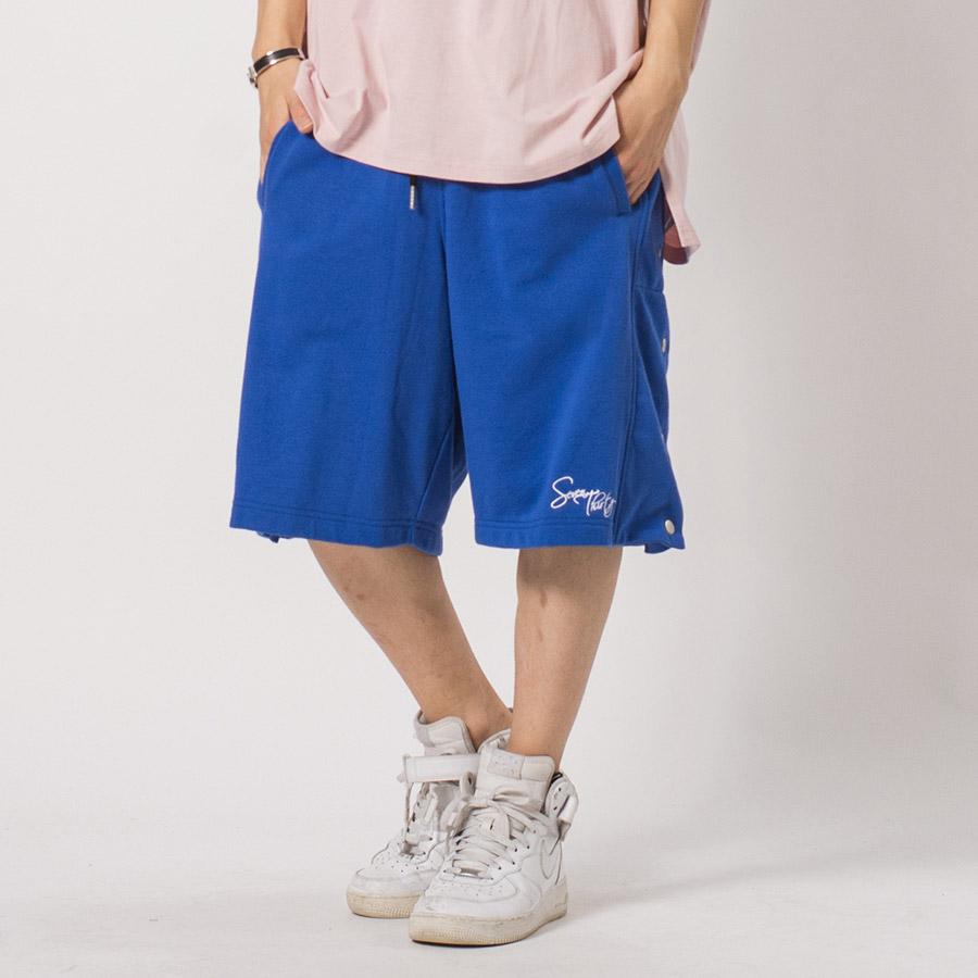 裏毛サイドスナップジムショーツ メンズ ショートパンツ ワイドパンツ ビッグシルエット ストリート系 韓国ファッション 韓国系 RE730 セブンサーティー | RE730 | 07