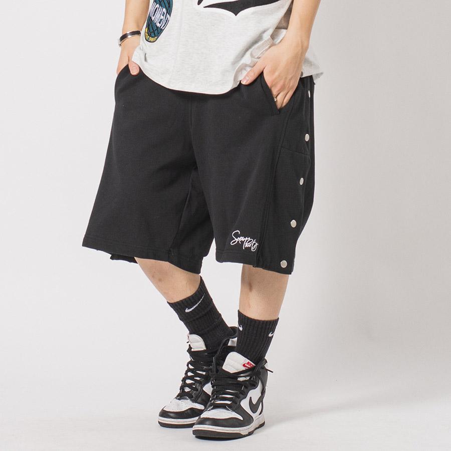 RE730 裏毛サイドスナップジムショーツ メンズ ショートパンツ ワイド